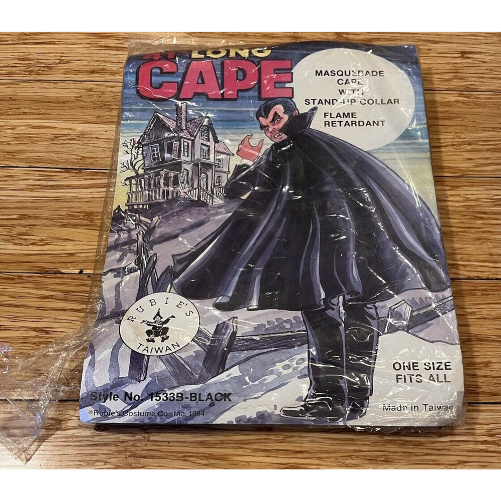 RARE Vintage Rubie's Full Length Cape (41 in.) - NOS Vampire Halloween Costume - Picture 4 of 4